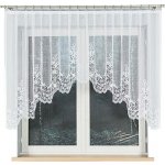 Dekorační oblouková krátká záclona na žabky BERENIKA 130 bílá 330x130 cm MyBestHome – Hledejceny.cz