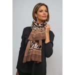 Classic Scarf Kašmírová hnědo smetanová vlněná šála s – Zboží Dáma