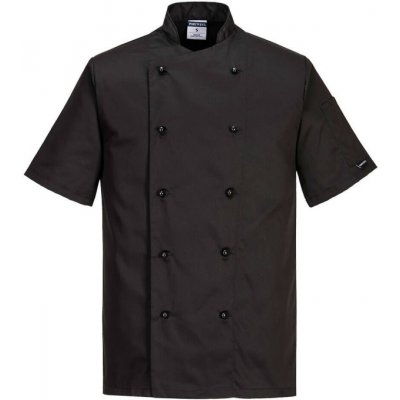 Portwest Kent Chefs S/S C734 krátký rukáv černý 4XL – Zboží Dáma
