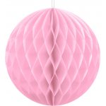PartyDeco Papírová dekorační koule Honeycomb SVĚTLE RŮŽOVÁ průměr 10 cm – Zboží Dáma