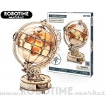Robotime Rokr Svítící 3D dřevěné puzzle Globus 180 ks – Hledejceny.cz