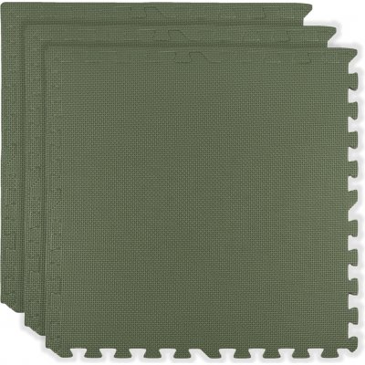 Humbi Pěnová podložka 180 × 60 cm velké voděodolné puzzle bezpečné 3 ks khaki – Zboží Mobilmania
