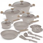 Berlingerhaus Sada nádobí s titanovým povrchem 15 ks Taupe Nordic Collection – Zboží Dáma