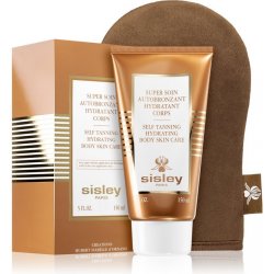 Sisley Super Soin Self Tanning Hydrating Body Skin Care samoopalovací tělové mléko s aplikační rukavicí 150 ml