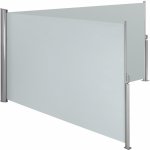 tectake 402331 oboustranná markýza výsuvná s rolovacím mechanismem - 160 x 600 cm,šedá – Zboží Mobilmania