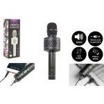 Teddies Mikrofon Karaoke Bluetooth černý na baterie s USB kabelem – Zboží Dáma