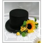 Cylindr černý se slunečnicí – Zboží Dáma