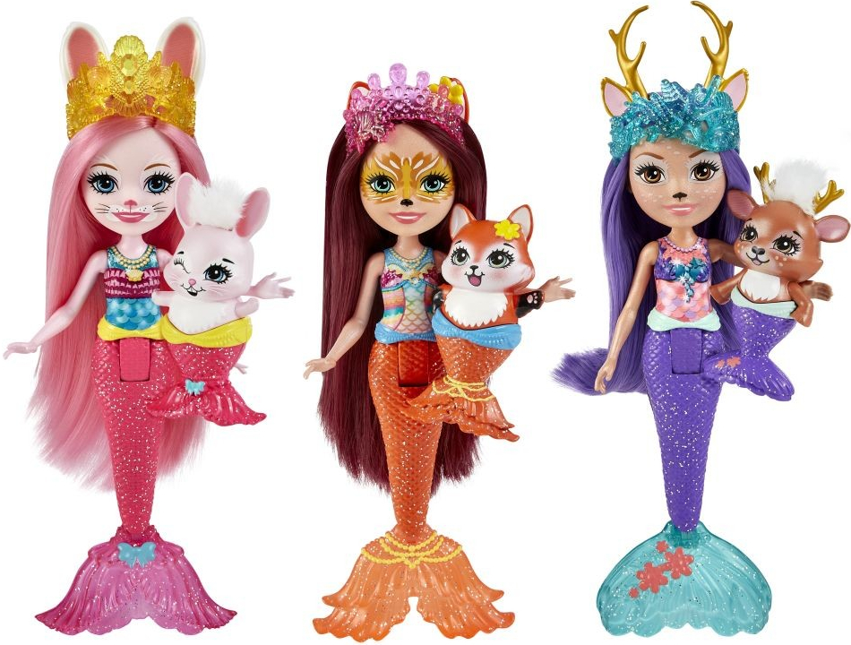 Mattel Enchantimals 3ks mořská panna