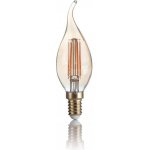 Lampadina VINTAGE LED filamentová žárovka E14 4W 400lm 2200K nestmívatelná, jantarová – Hledejceny.cz
