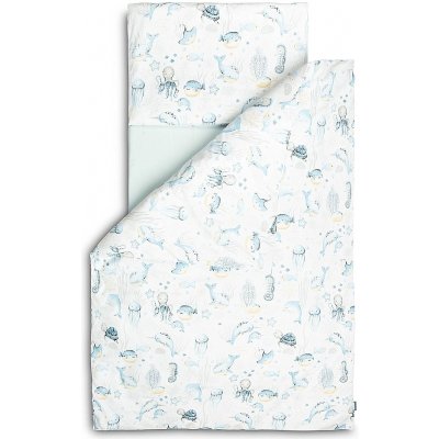 SENSILLO 3-dílná sada mořská zvířatka Light blue bavlna 120 x 60 cm – Sleviste.cz