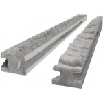 Betonový sloupek průběžný na 2,0 m plot (275 cm) vzorovaný oboustranný (cena za 1 ks) - Šedá – Hledejceny.cz