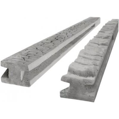 Betonový sloupek průběžný na 2,0 m plot (275 cm) vzorovaný oboustranný (cena za 1 ks) - Šedá – Hledejceny.cz