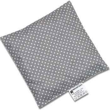 Babyrenka nahřívací polštářek 15x15 cm z třešňových pecek Dots grey
