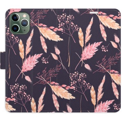 Pouzdro iSaprio Flip s kapsičkami na karty - Ornamental Flowers 02 Apple iPhone 11 Pro