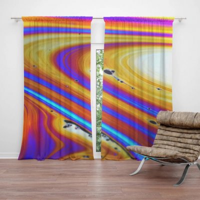 Sablio Závěs Barevná abstrakce: 2ks 140x250cm – Hledejceny.cz