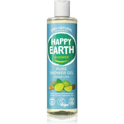 Happy Earth 100% Natural Shower Gel Cedar Lime sprchový gel 300 ml – Zbozi.Blesk.cz