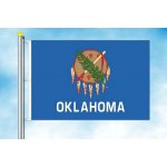 LIBEA, s.r.o. Oklahoma vlajka Rozměr: 100×150 cm, Uchycení: Karabiny na stožár – Hledejceny.cz