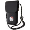 Baterie pro bezdrátové telefony Hello Kitty PU Daydreaming Logo Leather Wallet Phone Bag Black