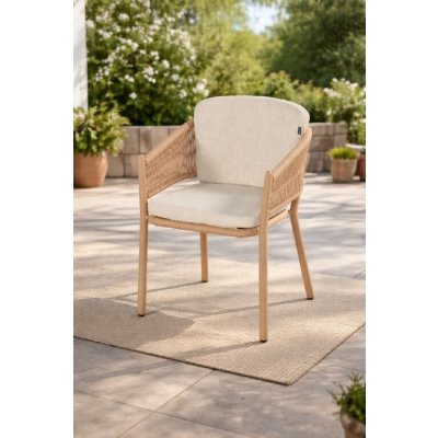 Hartman Altea zahradní jídelní židle Rope cappuccino – Hledejceny.cz