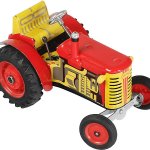 Kovap Traktor Zetor červený na klíček kov 14cm v krabičce 1:25 – Zboží Dáma