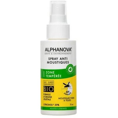 Alphanova repelent proti hmyzu pro mírné pásmo BIO 75 ml