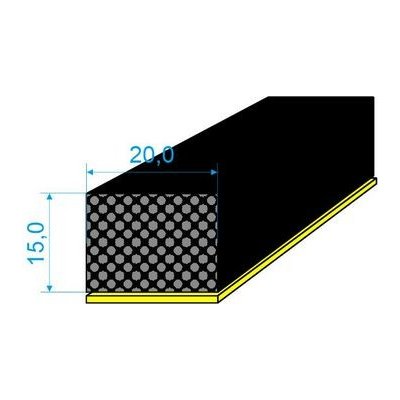 TSL 15x20 Samolepicí mikroporézní profil obdélníkový, 15x20mm, hustota 500kg/m3 | Zboží Auto