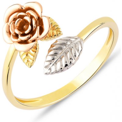Lillian Vassago Zlatý prsten s růží LLV06 GR081 – Zbozi.Blesk.cz