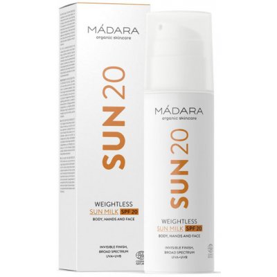 Mádara lehké opalovací mléko SPF20 150 ml