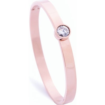 Bangles chirurgická ocel Royal zirkon rose gold 783