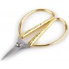 Odstřihávací retro nůžky - zlaté, 8.5cm