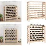 vidaXL Stojan na víno 109,5x30x107,5 cm Borovicový masiv – Sleviste.cz