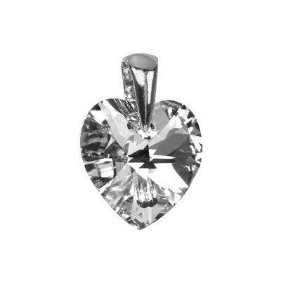 SILVEGO stříbrný přívěsek srdce se Swarovski Crystals LSW165P