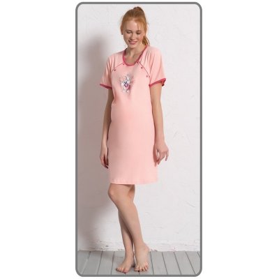 Noční košile kojící štěňátko s dudlíkem lososová – Hledejceny.cz
