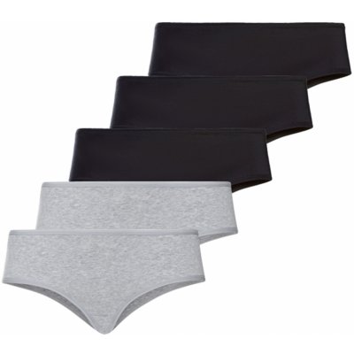 ESMARA Dámské kalhotky 5 kusů černá šedá – Zboží Mobilmania