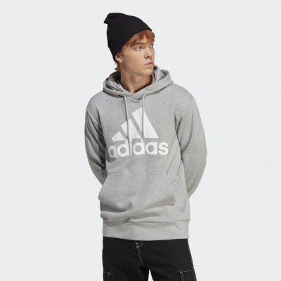 adidas Mikina Essentials French Terry Big Logo šedá – Zboží Mobilmania