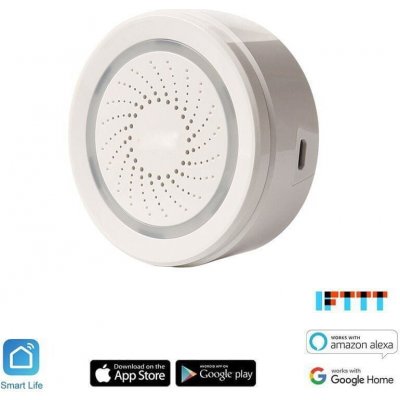 iQtech SmartLife senzor teploty a vlhkosti SR02W, Wi-Fi, se sirénou (IQTSR02W)