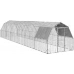 vidaXL Výběh pro slepice se střechou 2,5 × 12 × 2,25 m pozinkovaná ocel 9799.3328530 – Hledejceny.cz
