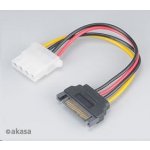 AKASA kabel SATA redukce napájení na 4pin Molex, 15cm – Hledejceny.cz