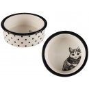 Miska pro kočky Trixie keramická miska Zentangle pro kočky 0,3 l/12 cm