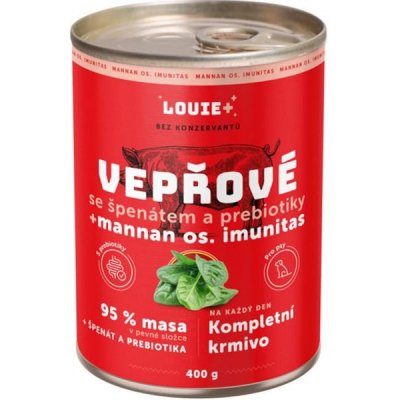 Louie Adult vepřové špenát prebiotika 400 g – Hledejceny.cz