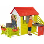 Smoby Domeček s kuchyňkou Nature 3 okna 2 žaluzie s okenicí se zvonkem a zahrádkou – Zboží Dáma