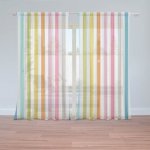 Sablio Záclony Barevné proužky: 2ks 150x250cm – Hledejceny.cz