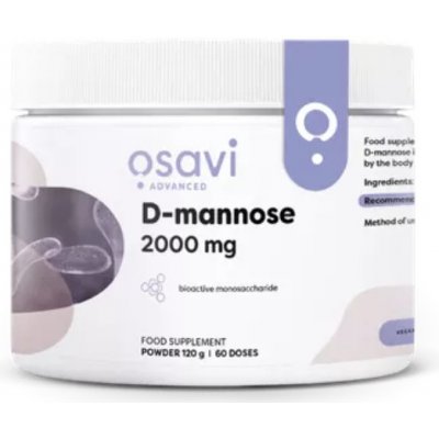 Osavi D-Manosse Powder, D-manóza prášek, 2000 mg, 120 g