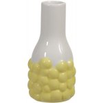 VÁZA BUBLINKY KERAMIKA 7,5x15CM BIELOŽLTÁ – Hledejceny.cz