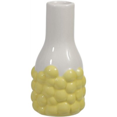 VÁZA BUBLINKY KERAMIKA 7,5x15CM BIELOŽLTÁ – Hledejceny.cz