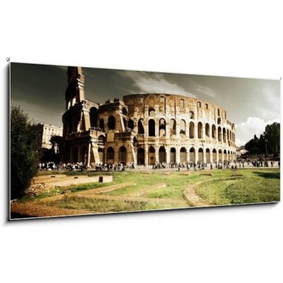 Obraz 1D panorama - 120 x 50 cm - Colosseum in Rome, Italy Koloseum v Římě, Itálie – Zbozi.Blesk.cz