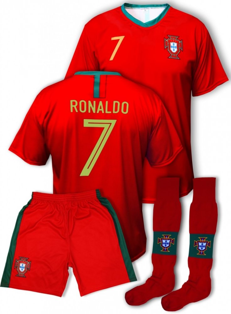 SP Ronaldo Portugalsko fotbalový A3 komplet 2018 2019 dres trenýrky štulpny  | Srovnanicen.cz