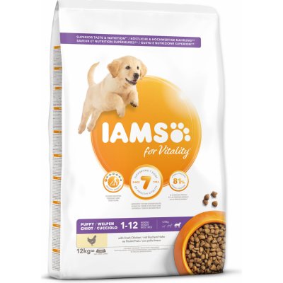 Iams Dog Puppy Large Breed Chicken 3 kg – Zboží Mobilmania