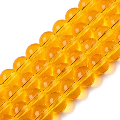 Skleněné korálky - průsvitné - oranžové - ∅ 8 mm - 10 ks – Hledejceny.cz