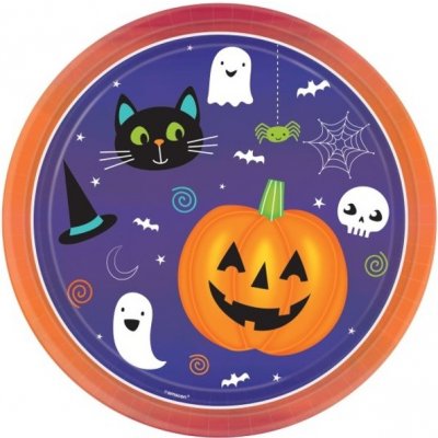 Amscan Papírové talíře Halloween Friends 23 cm – Zboží Dáma Amscan Papírové talíře Halloween Friends 23 cm – Zboží Dáma